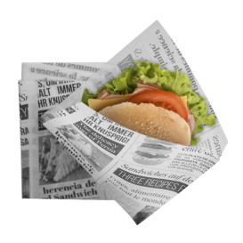 Sacchetto di Carta Antigrasso "News" 15x16cm (250 Pezzi)