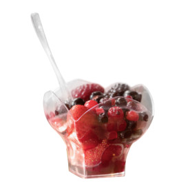 Ciotola Degustazione Riutilizzabile PS "Spring Dessert" Degustazione Transparente 100ml (25 Pezzi)