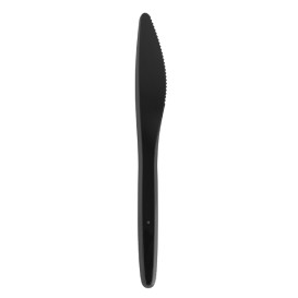 Coltello Plastica Luxury Nero 175 mm (2000 Pezzi)