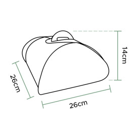 Scatola di Carta Kraft per Torte 26x26x14cm (100 Pezzi)