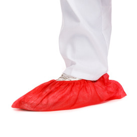 Copriscarpe in Polipropilene Rosso (100 Pezzi)