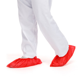 Copriscarpe in Polipropilene Rosso (100 Pezzi)