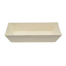 Vassoio di Legno 15,5x8,5x2,8cm (100 Pezzi)