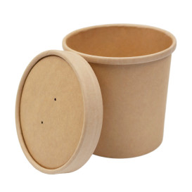 Coperchio in cartone Kraft per contenitore di cartone da Ø10,0cm (50 Pezzi)