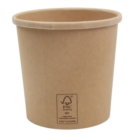 Contenitore di cartone Kraft da 16Oz/450ml Ø10,0cm (500 Pezzi)