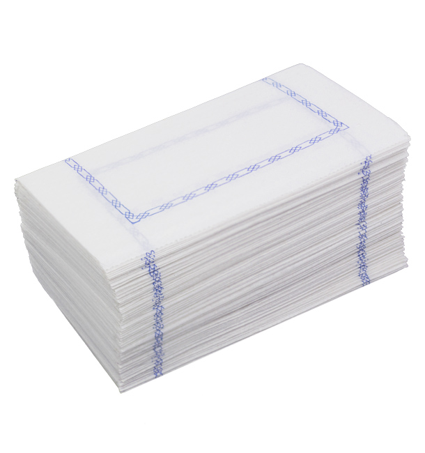 Tovagliolo di Carta "Zigzag" Bianco Decorato 14x14cm (25.000 Pezzi)