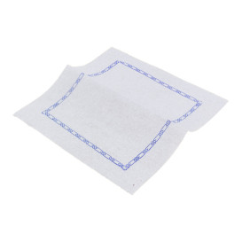 Tovagliolo di Carta "Zigzag" Bianco Decorato 14x14cm (250 Pezzi)