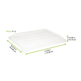 Coperchio di Plastica PET 15,5x8,5cm (100 Pezzi)