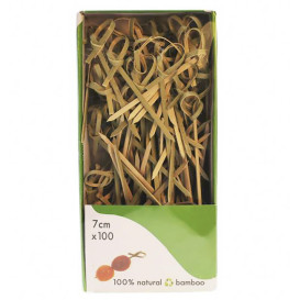 Spiedini di Bambù con Nodo 7cm in scatola (100 Pezzi)
