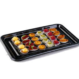 Vassoio Plastica Rettangolare Marmo 35X24 cm (50 Pezzi)