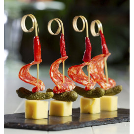 Spiedinini in Bambù Ricciolo 9cm (100 Pezzi)
