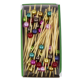 Spiedi di Bambù “Perla” Assortimento 9cm (100 Pezzi)