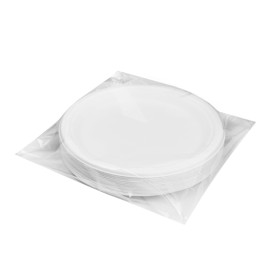 Piatto in Canna da Zucchero Bianco Ø22 cm (50 Pezzi)