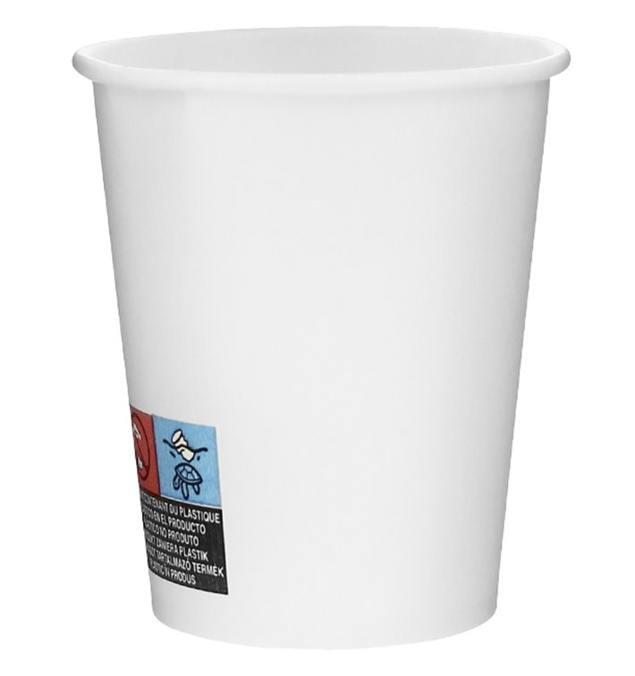 Bicchiere di Carta 6Oz/180ml Bianco Ø7,0cm (100 Pezzi) Bicchiere di Carta 6Oz/180ml Bianco Ø7,0cm (100 Pezzi)