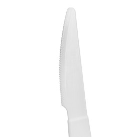 Coltello Riutilizzabile Durable PP Mineral Bianco 18,5cm (6 Pezzi)