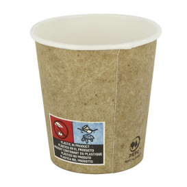 Bicchiere di Carta 4Oz/120ml Kraft Ø6,2cm (80 Pezzi)