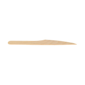 Coltello di Legno Usa e Getta Imbustate 16,5cm (500 Pezzi)