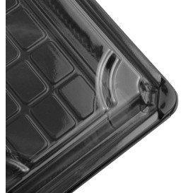 Imballaggi e Coperchio Sushi PLA Nero 15,0x23,0 cm (100 Pezzi)