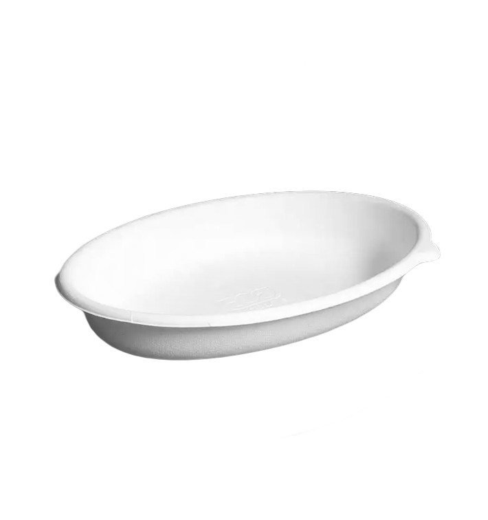 Contenitori Ecologico Ovale Bianco 940ml (50 Pezzi) Contenitori Ecologico Ovale Bianco 940ml (50 Pezzi)