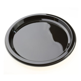 Piatto di Plastica Tondo Nero 18 cm (250 Pezzi)