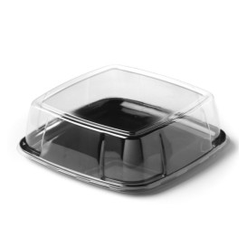 Coperchio Trasparente Vassoio di 27x27x8cm (5 Pezzi)