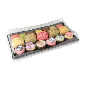 Coperchio Plastica Trasparente Vassoio 12x22cm (300 Pezzi)