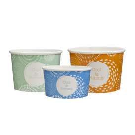 Coppette di Carta per Gelato 10oz/310ml Cool&Yummy (50 Uds)