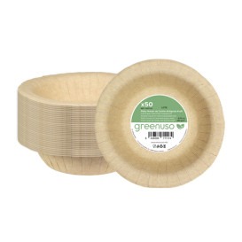 Piatto Fondo di Carta Anti-grasso Kraft Ø19cm 245g/m² (500 Pezzi)