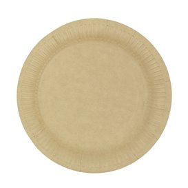 Piatto in Cartone Rondo “Radial” Kraft Ø18cm 200gr/m² (650 Pezzi)