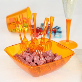 Bicchiere di Plastica Rigida Arancione 230 ml (10 Pezzi) 