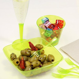 Ciotola PS Glas Rígida Verde 480ml 14x14cm (4 Pezzi)