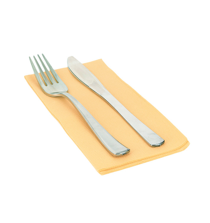 Tovagliolo di Carta 1/8 40x40cm Crema Punta-Punta (1.200 Pezzi) Tovagliolo di Carta 1/8 40x40cm Crema Punta-Punta (1.200 Pezzi)