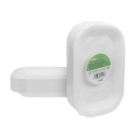 Vassoio di Carta Anti-grasso Bianco 15x23cm 250g/m² (750 Pezzi)