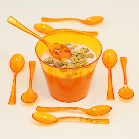 Cucchiaio di Plastica Premium Arancione 160mm (180 Pezzi)