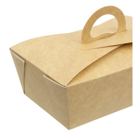 Contenitore di Cibo "Doggy Bag" Kraft 16x9,5x6cm (25 Pezzi)