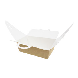 Contenitore di Cibo "Doggy Bag" Kraft 16x9,5x6cm (25 Pezzi)