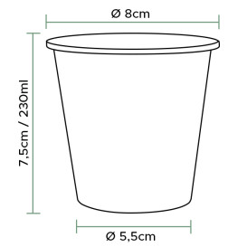 Bicchiere Economico Riutilizzabile PS Bicolore Verde Acido 230ml (420 Pezzi)
