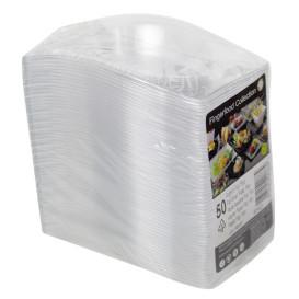 Piatto Degustazione Riutilizzabile "Flat" Transparente 8x6,6cm (500 Pezzi)