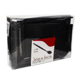 Cucchiaio di PS da Gelato Nero 21cm (100 Pezzi)