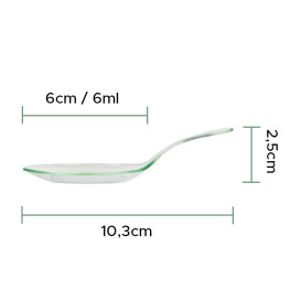 MiniCucchiaio Degustazione Water Green 10,3cm (12 Pezzi)