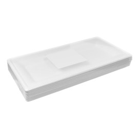 Vassoi Canna da Zucchero Bagassa Bianco 26x13cm (200 Pezzi)