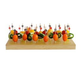 Supporto di Legno per Spiedi "Golf" 12x31,5x2,5cm (6 Pezzi)