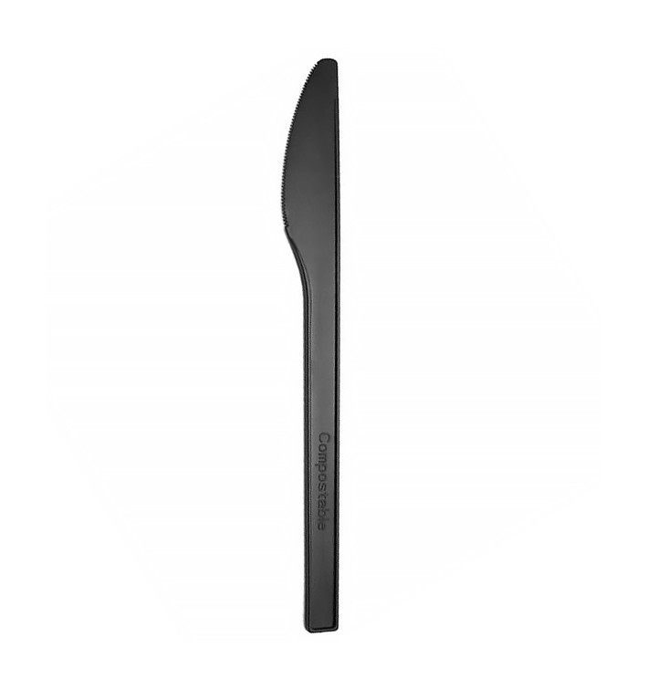 Coltello in CPLA Biodegradabile Nero 17cm (25 Pezzi) Coltello in CPLA Biodegradabile Nero 17cm (25 Pezzi)