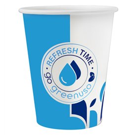 Bicchiere in Cartone "Aqua" 6Oz/180ml Ø7,0cm (50 Pezzi)