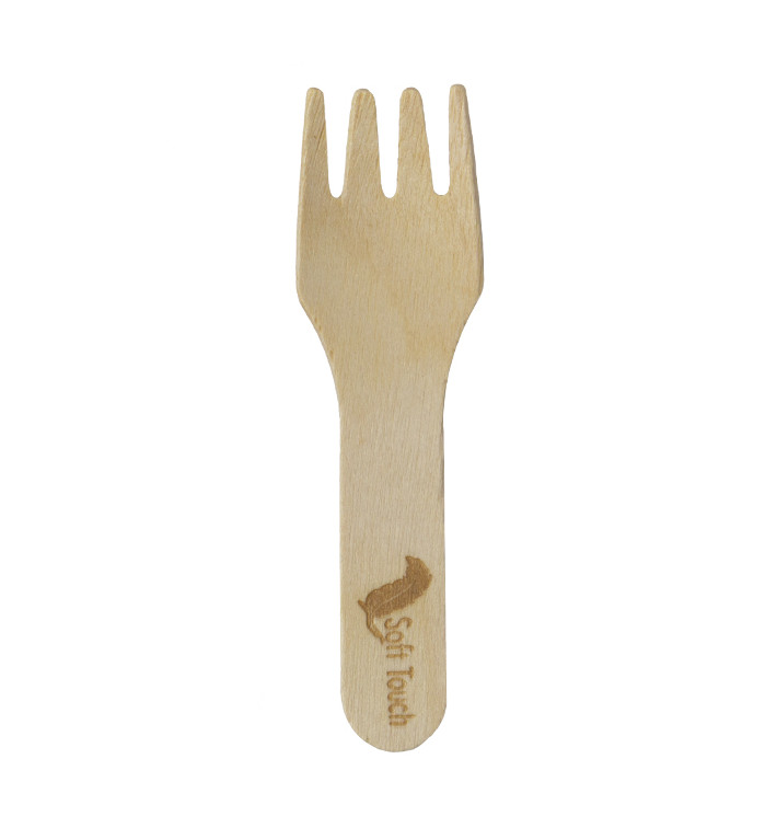 Mini Forchetta in Legno “Soft” 7,5cm (100 Pezzi) Mini Forchetta in Legno “Soft” 7,5cm (100 Pezzi)