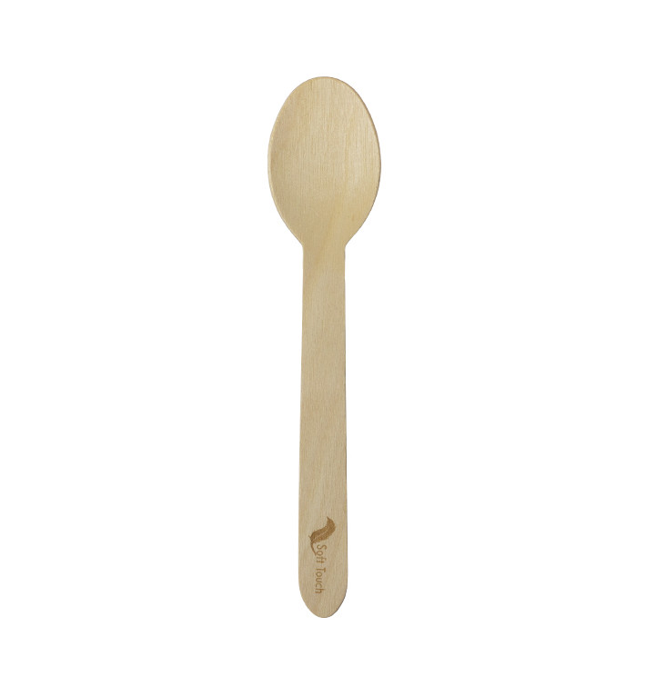 Cucchiaio in Legno “Soft” 16cm (100 Pezzi) Cucchiaio in Legno “Soft” 16cm (100 Pezzi)