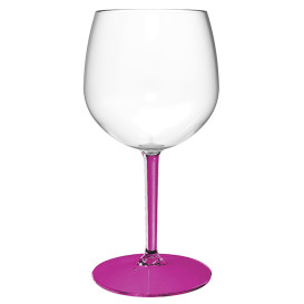 Bicchiere Balloon Riutilizzabile Durable TT Piede Fuchsia 580ml (6 Pezzi)
