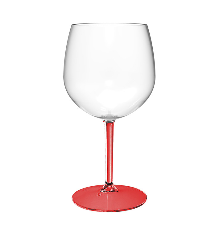 Bicchiere Balloon Riutilizzabile Durable TT Piede Rosso 580ml (6 Pezzi) Bicchiere Balloon Riutilizzabile Durable TT Piede Rosso 580ml (6 Pezzi)