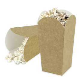 Scatola per Pop Corn Piccolo Kraft 45g 6,5x8,5x15cm (25 Pezzi)