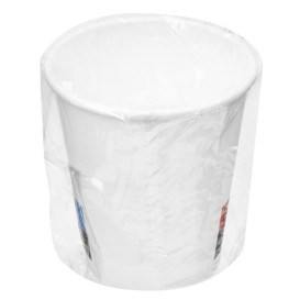Bicchiere di Carta Imbustato 9 Oz/280ml Bianco Ø8,1cm (50 Pezzi)
